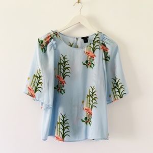 Ann Taylor | Sheer Crane Shirt
